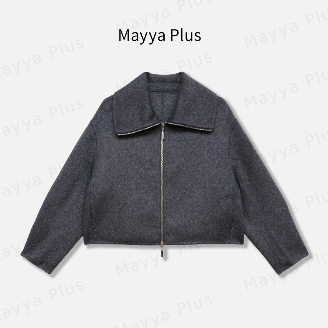 【反转巴黎】Mayya Plus麦芽定制气质毛茸茸双面呢外套32548000