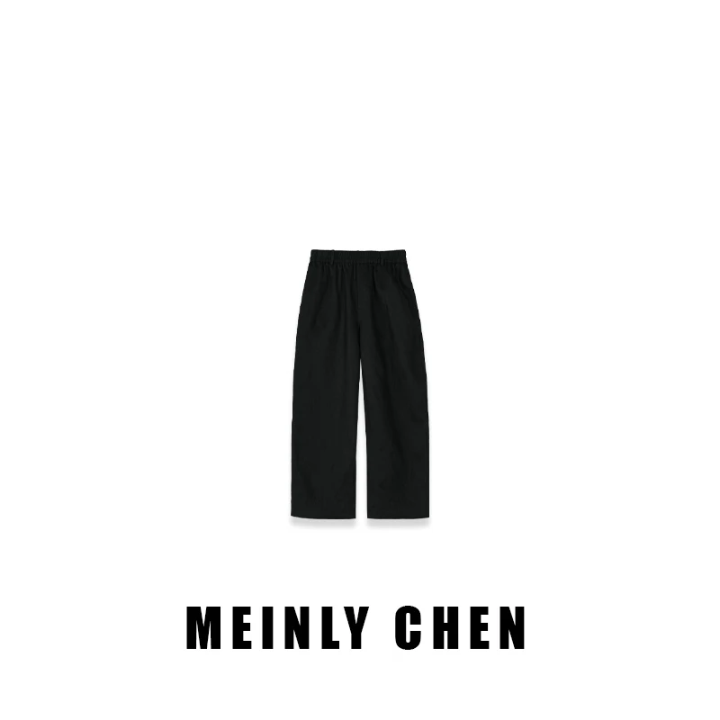 【MEINLY  CHEN】【九分麻裤】高端设计师款时尚百搭休闲裤8250127