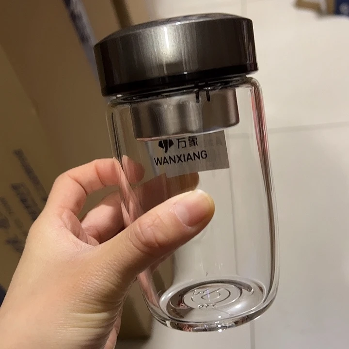 万象时空知了u402单层烫手玻璃杯380➕杯套