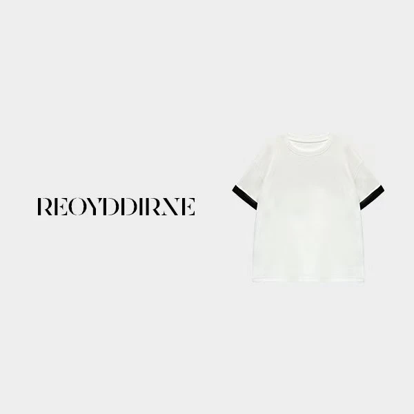 兔兔TUTU-【Reoyddirne】25春夏设计师圆领经典白底短袖T恤111282