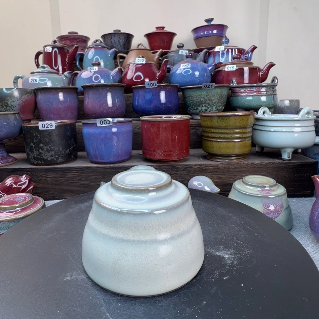 月白盖置一只5cm高