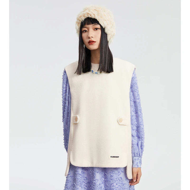 L217针织呢马甲鸟撤柜女装 一线品牌 正品剪牌青仓