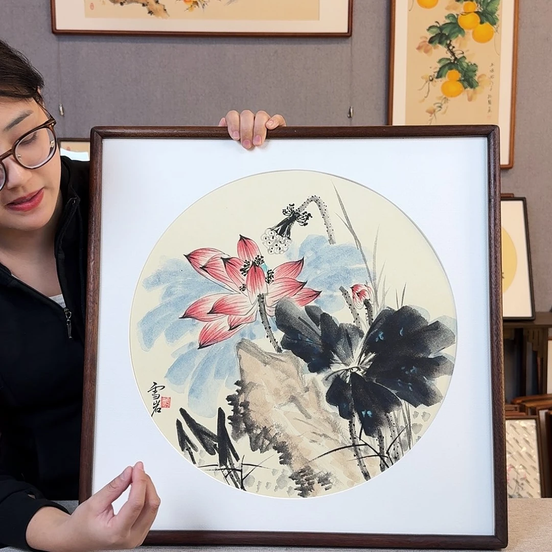 碑帖纯手绘，纯手写带框尺寸：53×53厘米