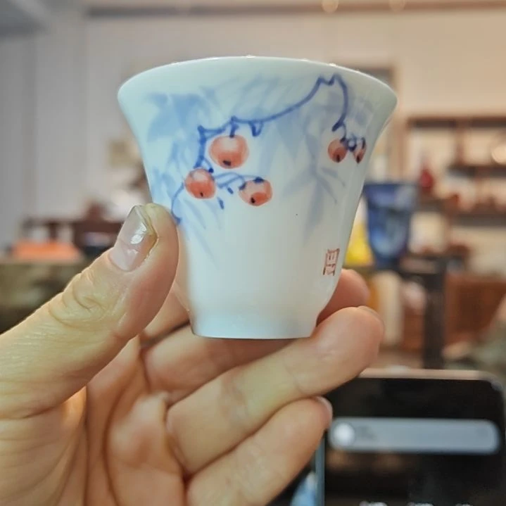 华**༅景德镇手工手绘市花主人杯