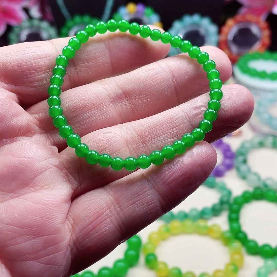 翡翠未镶嵌颈饰卡4.5翡翠珠链男女款01