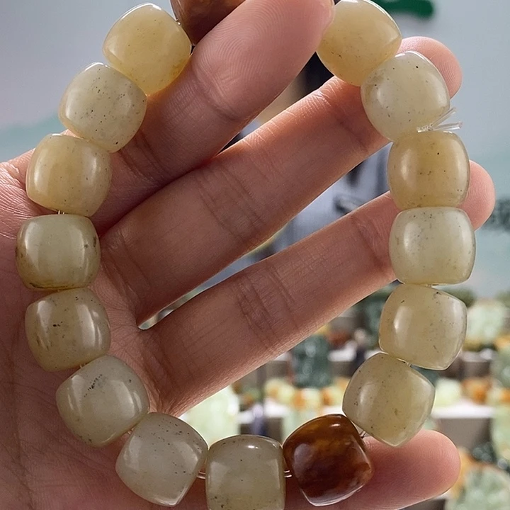 透闪石质玉手链未镶嵌多样性随机发一串