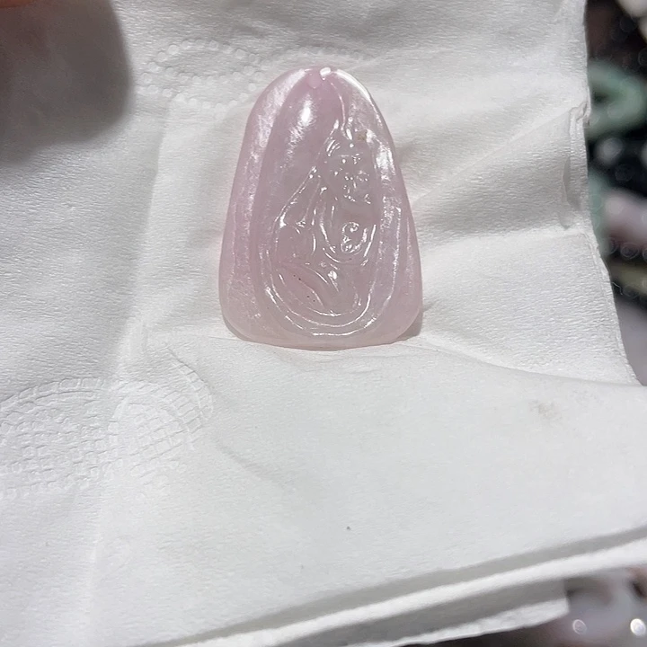 翡翠未镶嵌吊坠(不含链)一品清莲