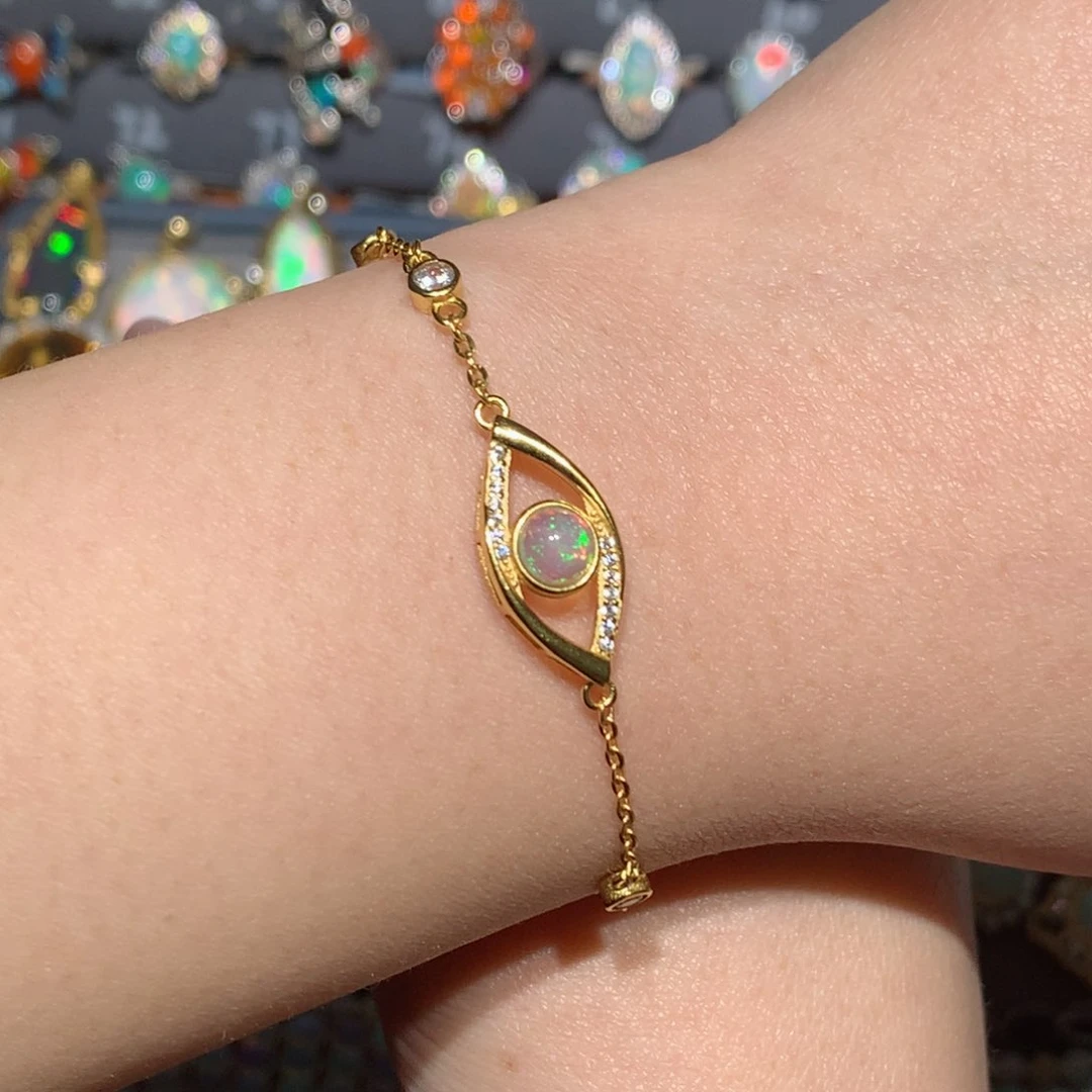 欧泊欧泊手链y银S925镶嵌