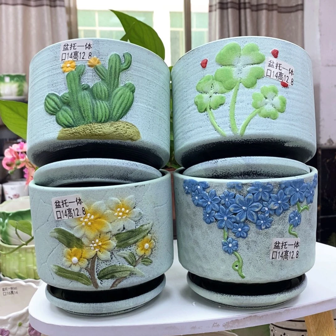 @夏西陶瓷花盆@@春暖花开