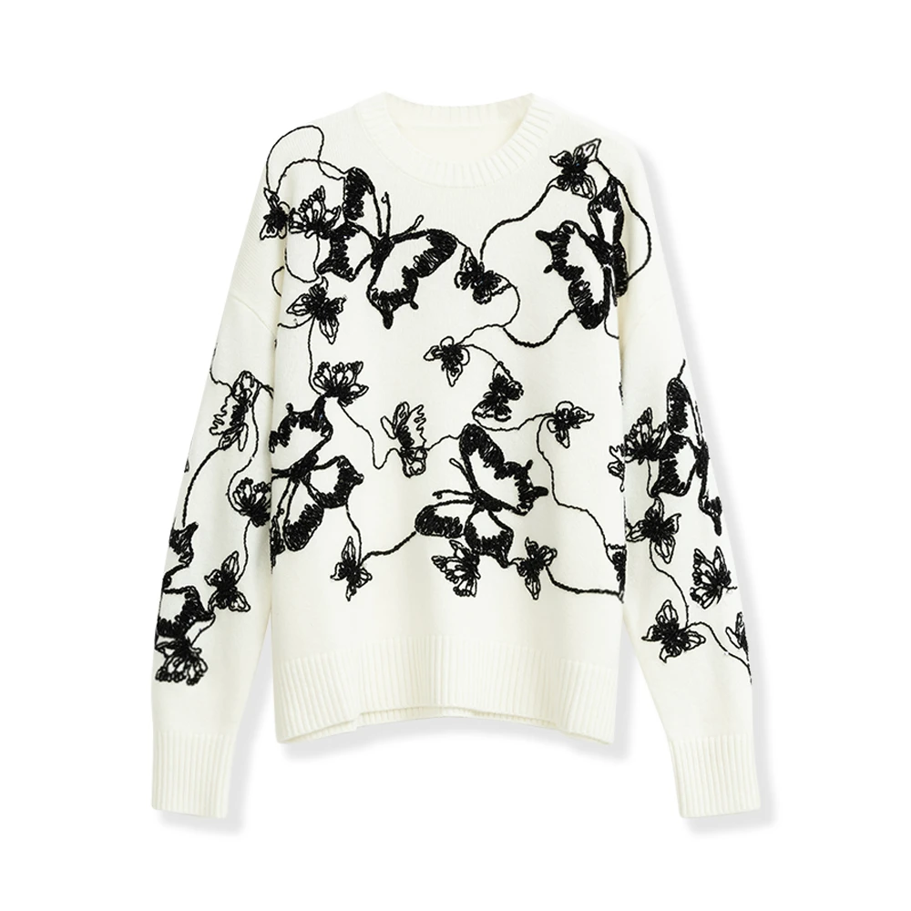 时尚刺绣设计毛衣8336-344-6505