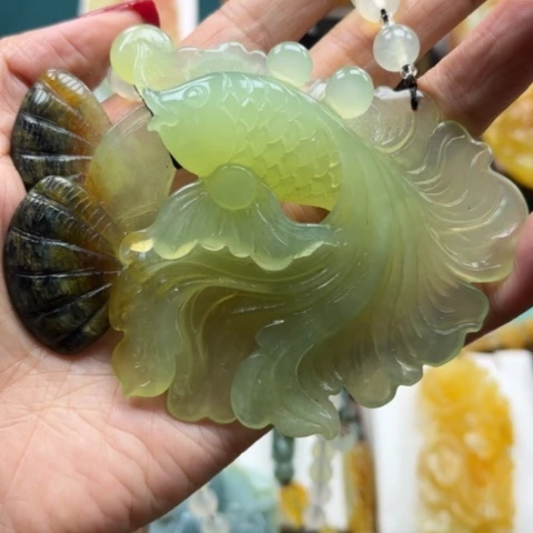 岫玉挂件未镶嵌挂件