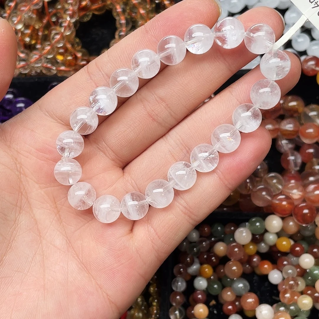 未镶嵌手链水晶白幽灵10.4