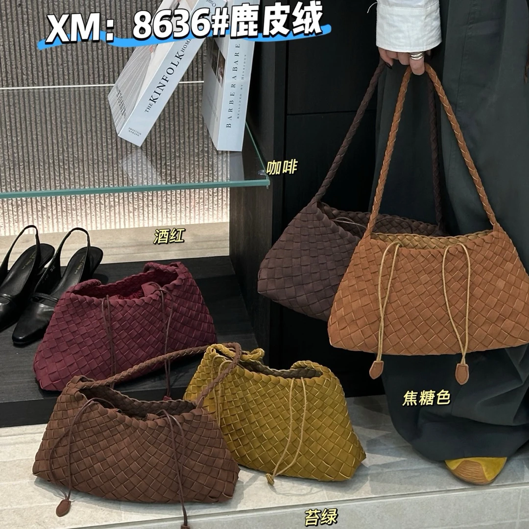 [编织腋下]秋冬复古鹿皮绒通勤腋下包