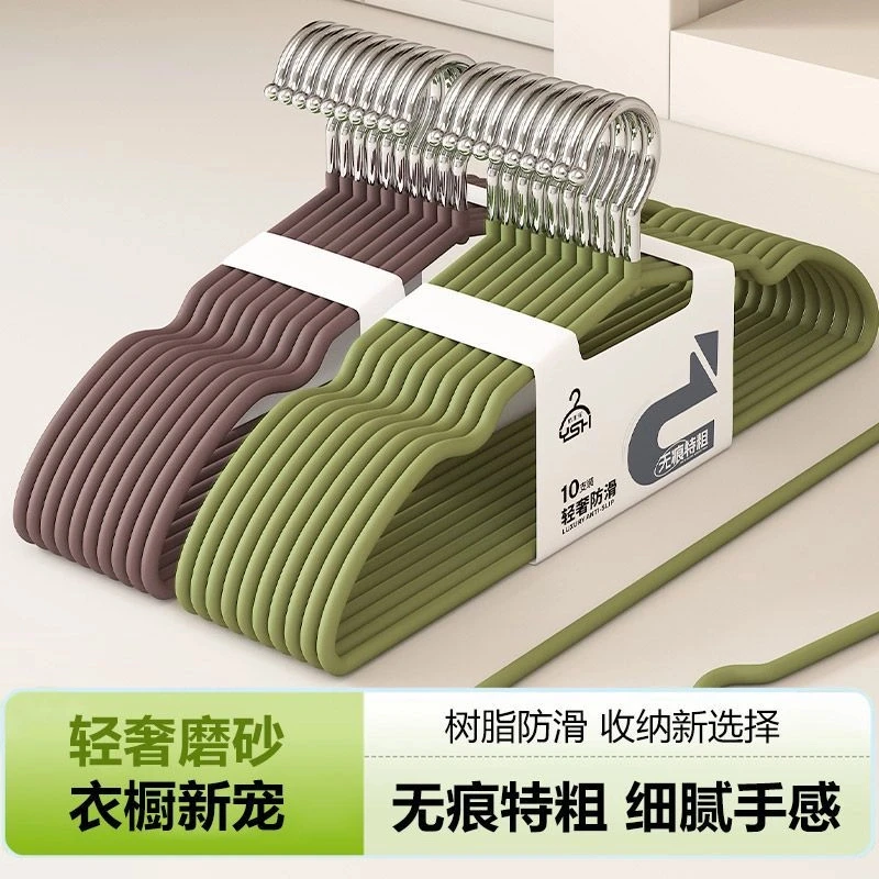 【磨砂哑光】特粗轻奢防滑衣架不粘手成人家用无痕晾衣架学生衣柜挂