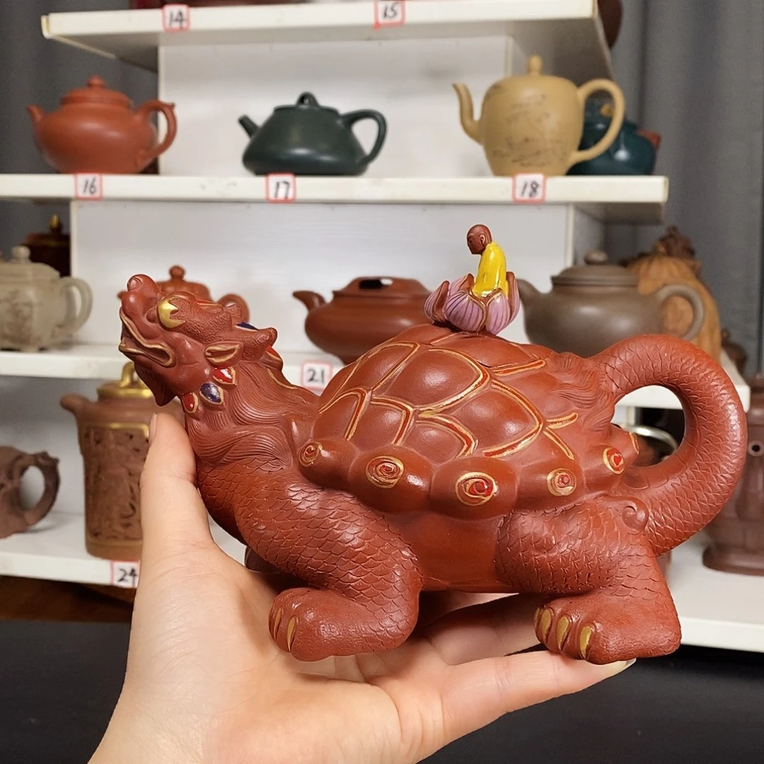 虾***行紫砂茶壶原矿紫砂壶