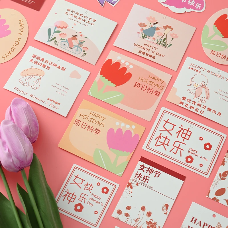 【喜花艺】母亲节卡片时尚梦幻贺卡留言卡唯美花束鲜花花艺资材