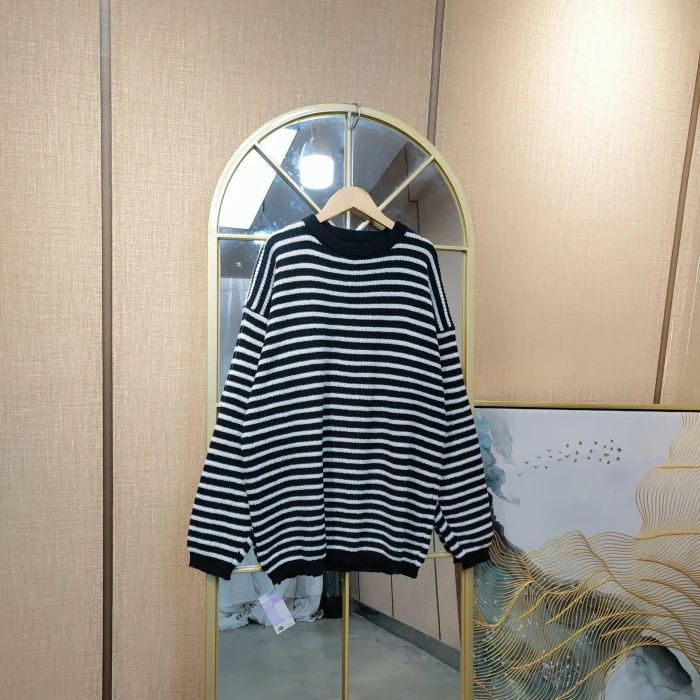 AK45孕妇黑白条纹毛衣XL110-150