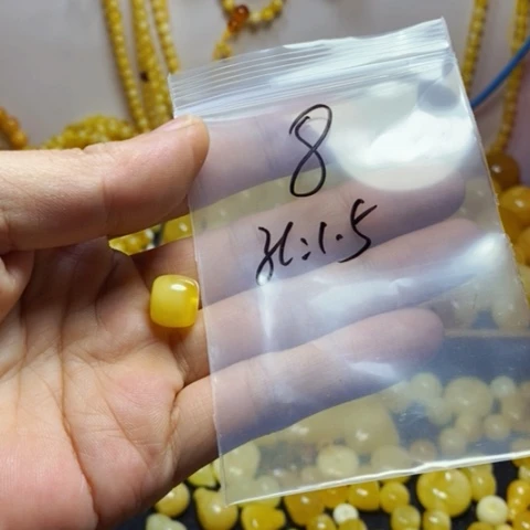 蜜蜡裸石未镶嵌天然蜜蜡黄白花12 老型