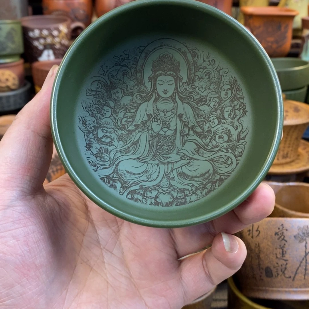 紫砂杯子宜兴全手工紫砂杯