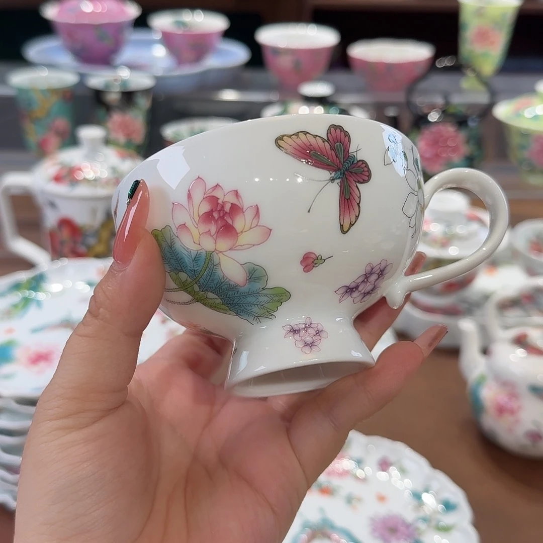 珐琅彩主人杯茶具套装