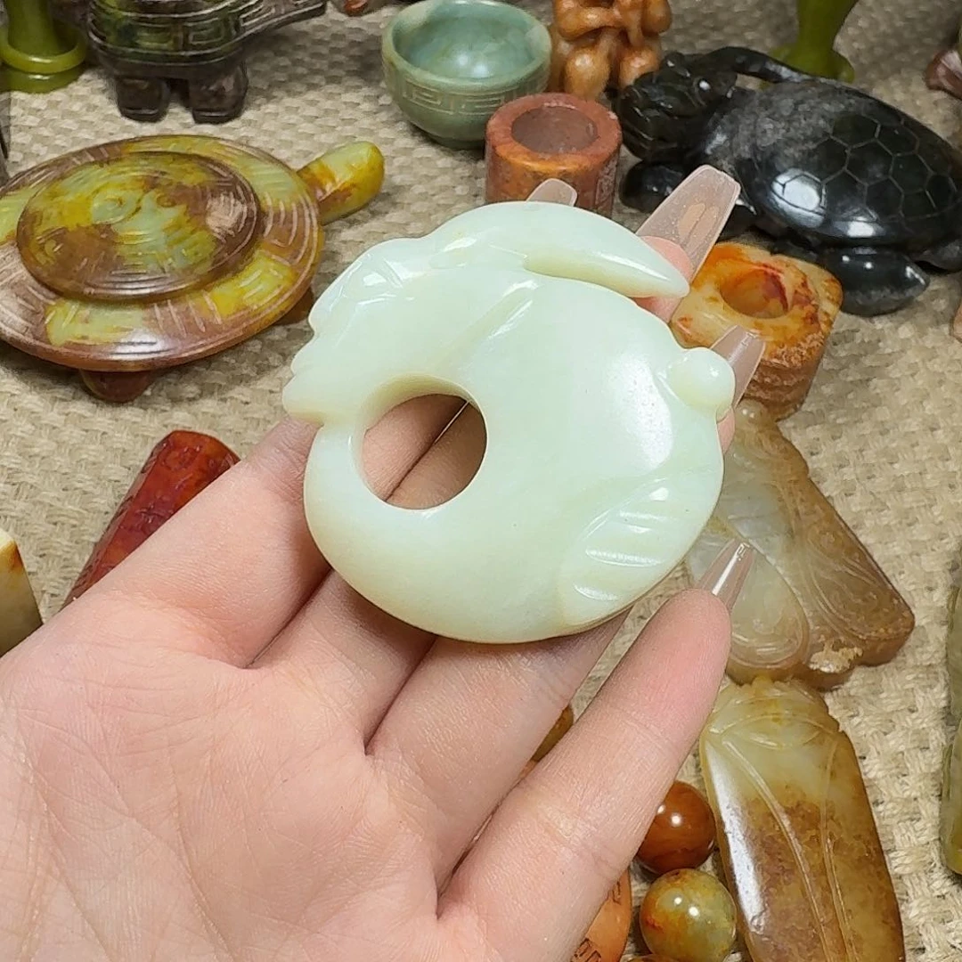 白玉菩提吊坠挂件