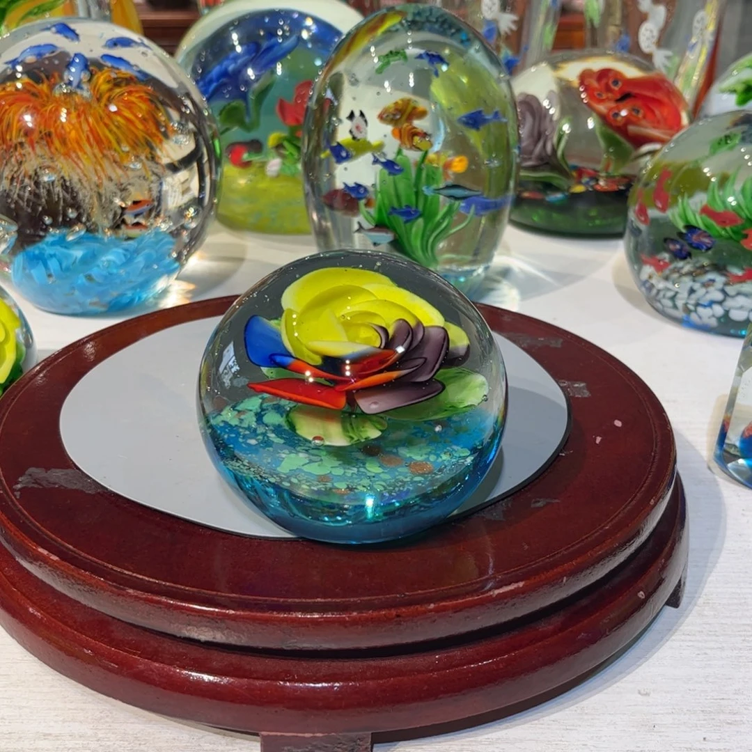 手工艺品琉璃纯手工瑕疵炸裂
