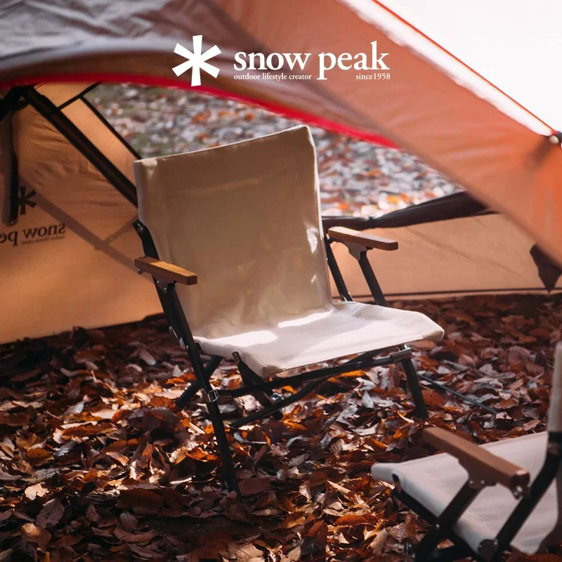 snowpeak雪峰露营户外便携短背折叠椅休闲椅子海狗椅LV-093GY/IV