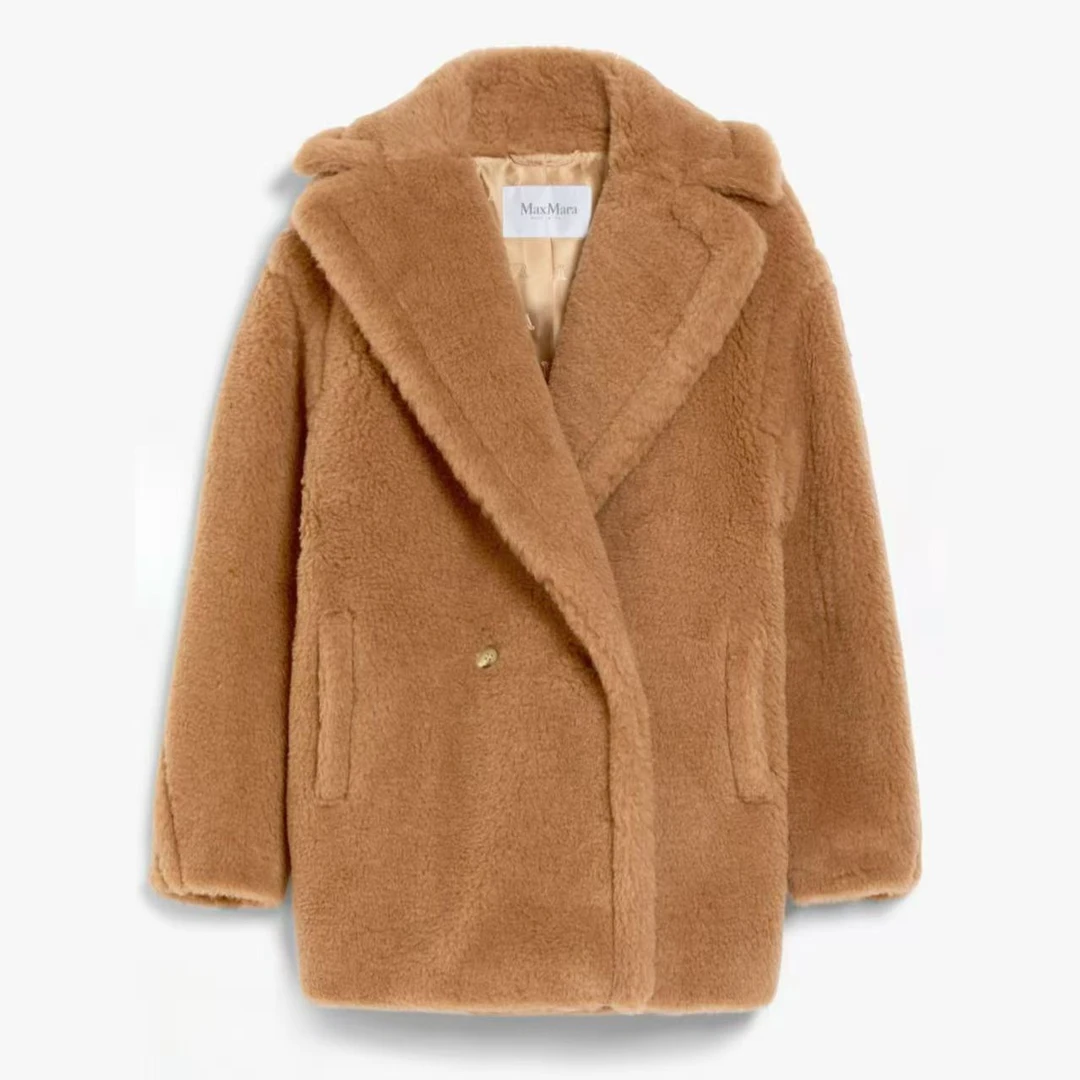 未使用 MaxMara 主线 25秋冬新款 DRAMMA 骆驼绒泰迪短外套