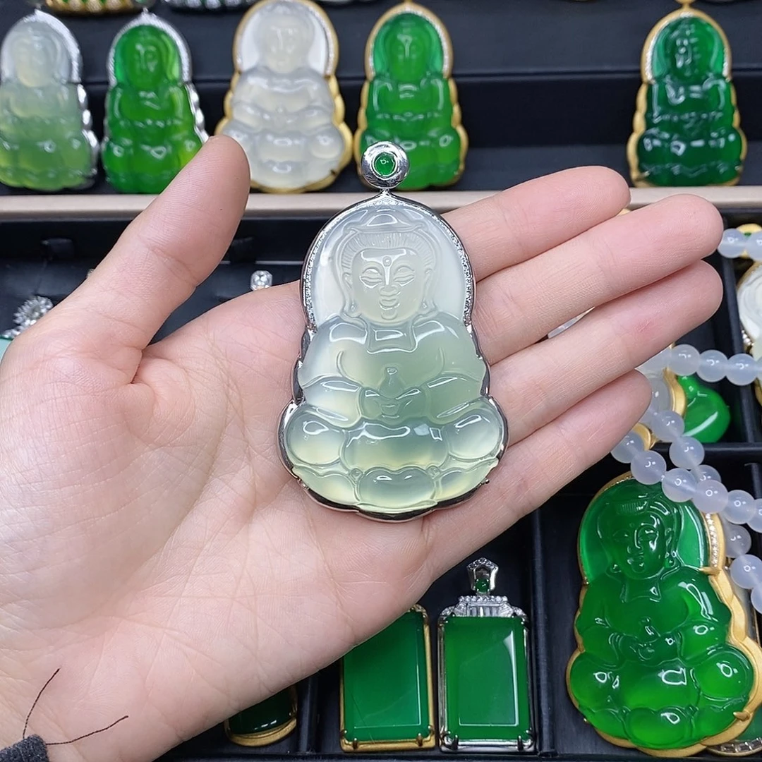 玛瑙/玉髓未镶嵌吊坠