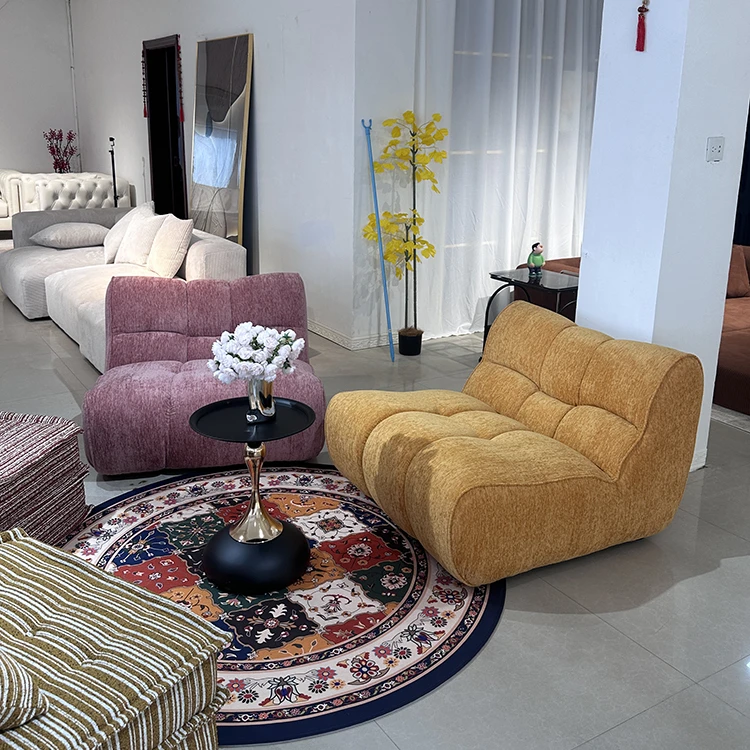 汪汪单人网红沙发奶油风现代简约卧室阳台客厅休闲懒人沙发椅子