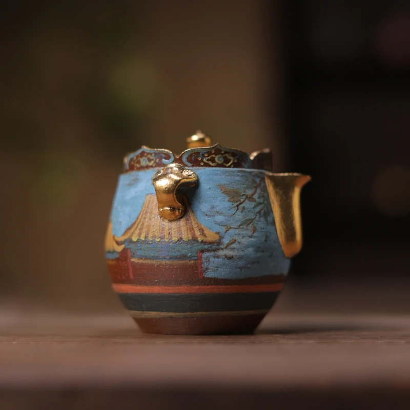 【小田甄陶】故宫的夏-观羽柴烧-壶（观羽0672）