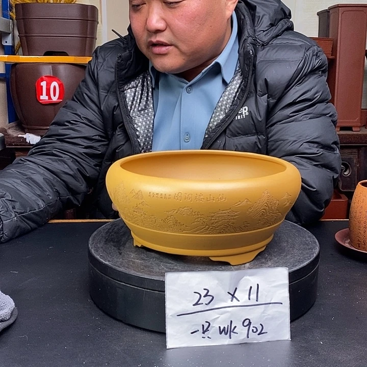 紫砂花盆货号一只WK902