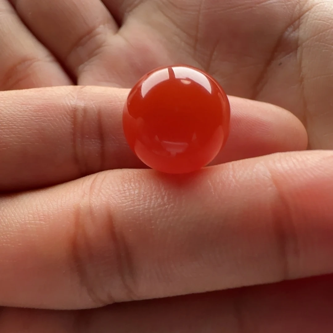 南红玛瑙未镶嵌圆珠13.8