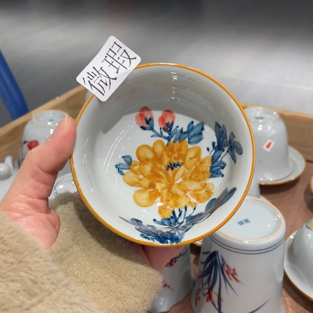 有瑕釉下彩纯手绘