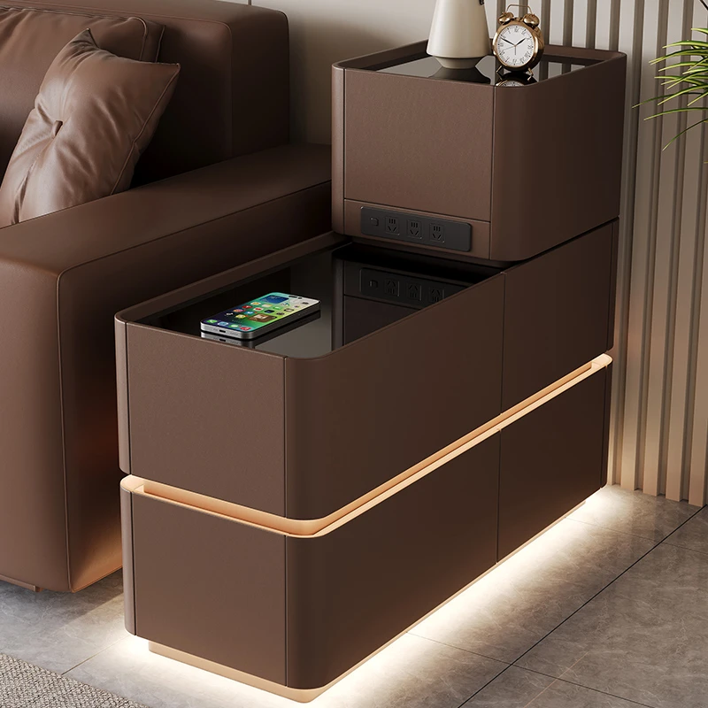 沙发边几侧边柜轻奢高级感创意简约窄柜客厅置物小户型可移动茶几