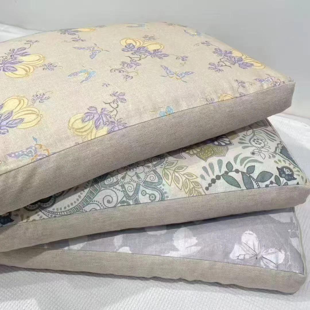 【汉麻荞麦枕】汉麻腰枕靠枕靠垫枕头荞麦枕沙发靠枕印花汉麻枕头