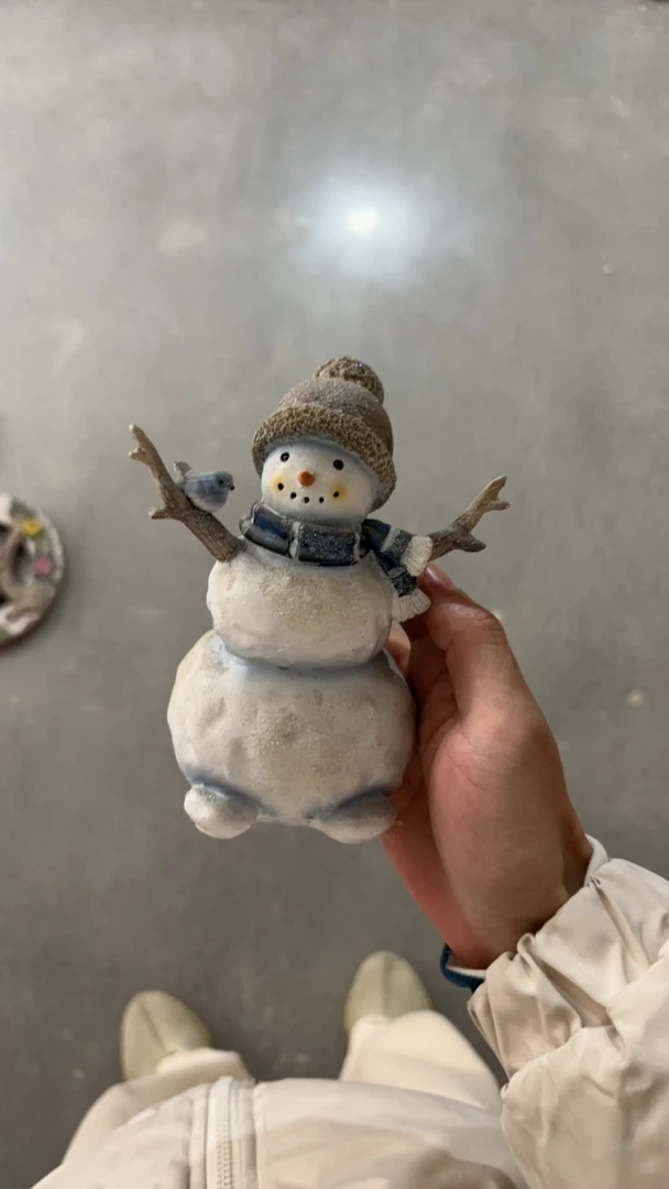 树脂雪人复古做旧摆件