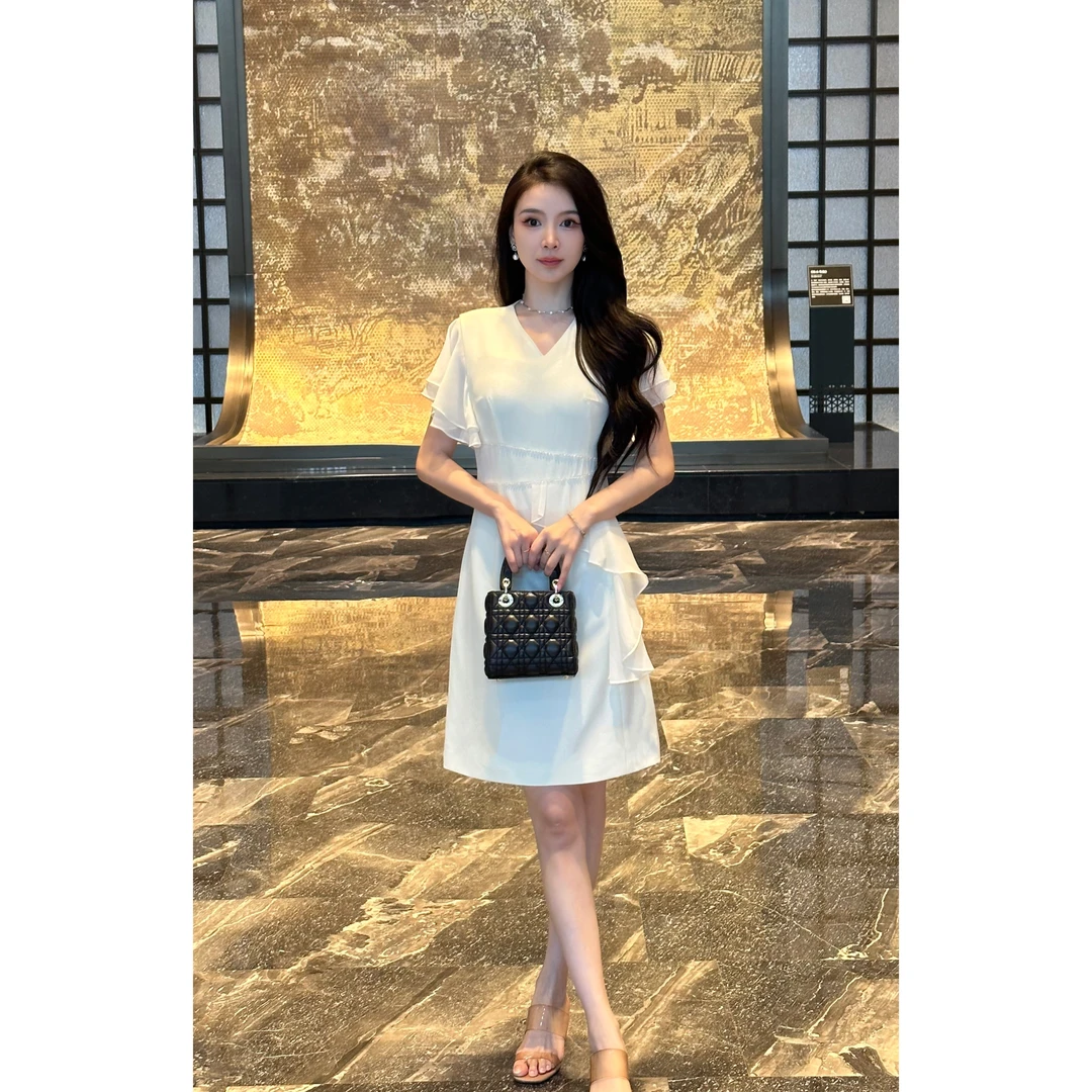 YUANBAO【朵斐】夏款时尚礼服裙轻奢正式场合优雅老钱风松弛感女装