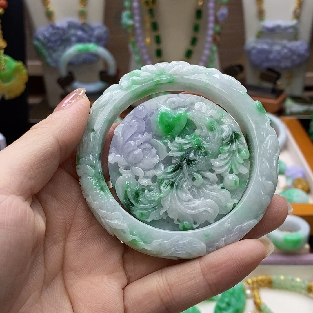 翡翠未镶嵌颈饰天然
