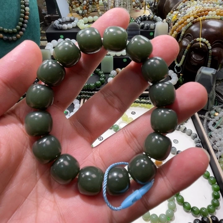 手链未镶嵌和田玉新疆且末蓝卡14老型