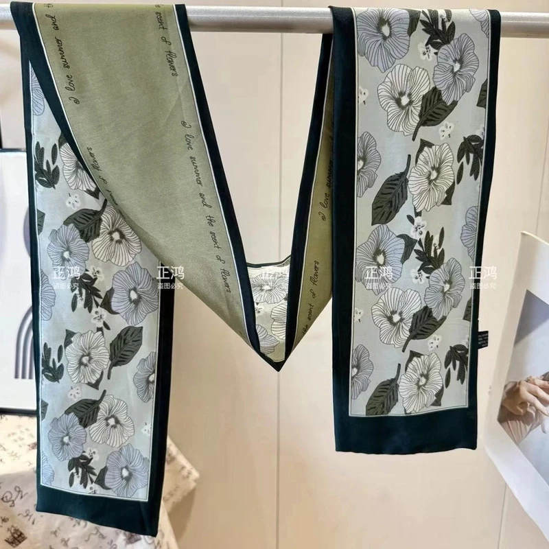 柳畔双面经典时尚气质搭配优雅夏季双面飘带