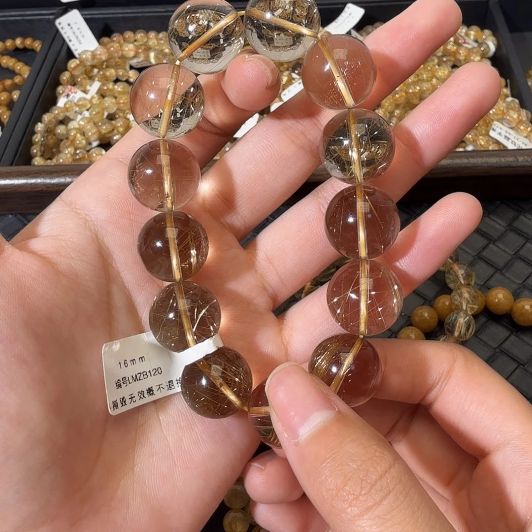 发晶未镶嵌手链天然金发晶