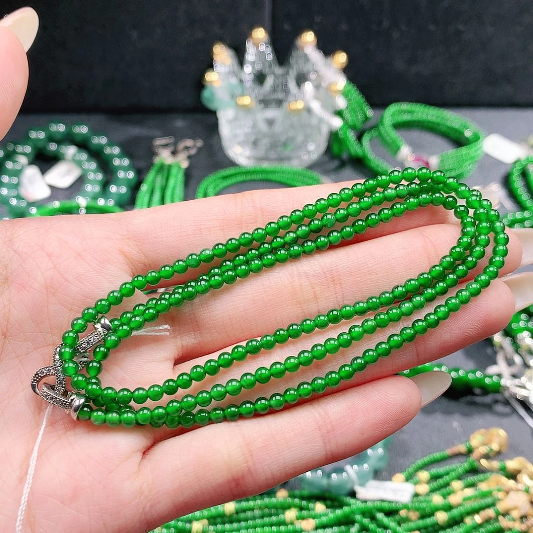 翡翠未镶嵌手链项链