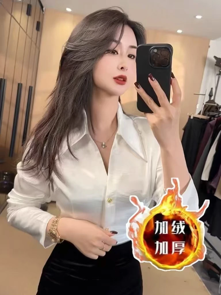 法式漂亮别致内搭小众衬衣高级感设计感长袖衬衫上衣女