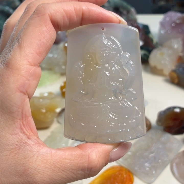 玛瑙/玉髓未镶嵌吊坠(不含链)