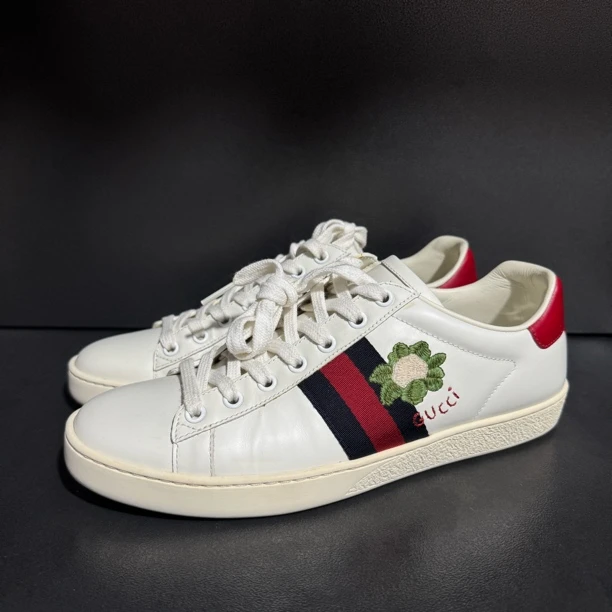 95新 GUCCI/古驰 38.5码/ACE 花椰菜 限量款 低帮休闲鞋