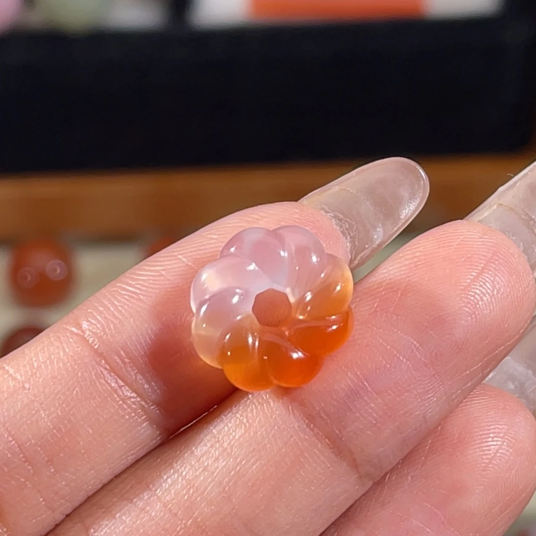 南红玛瑙未镶嵌冰飘麻花 13.5x4.7mm不换退