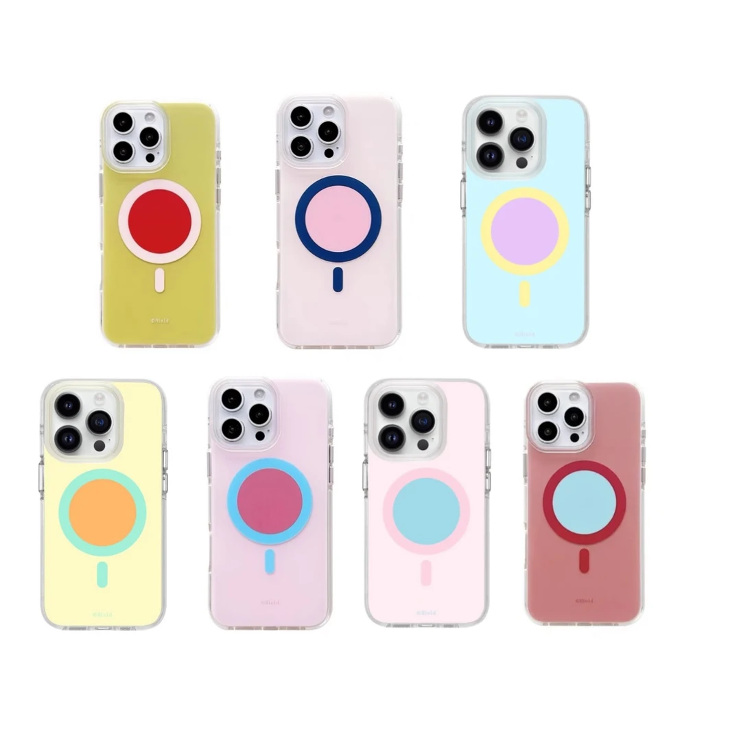 【张野专属】马卡龙情侣磁吸手机壳适用于苹果16/15/14/13/12系列