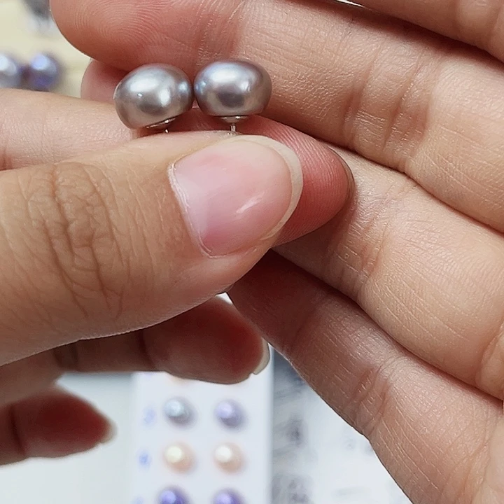 蜜***蜜银S925镶嵌淡水珍珠耳饰