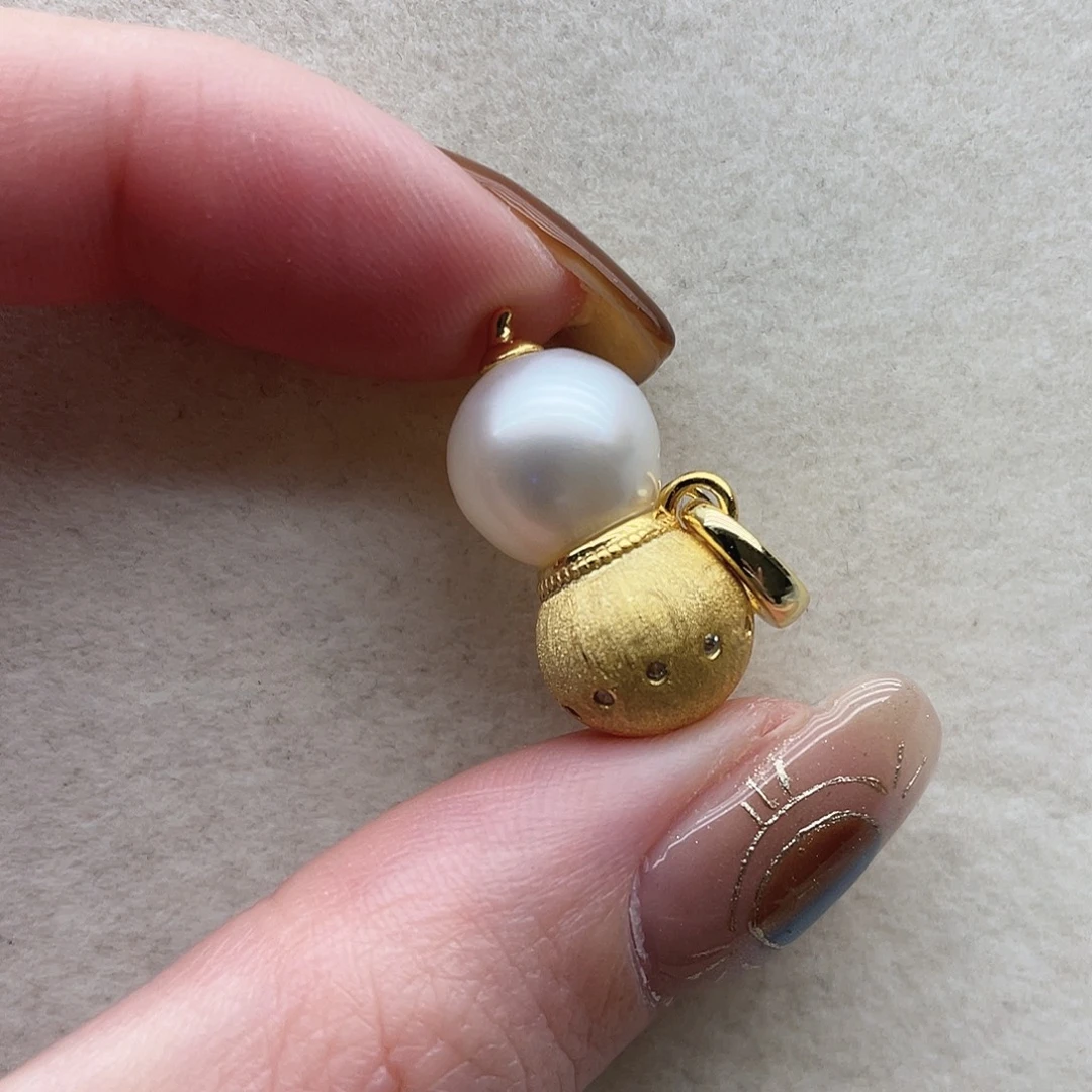 海水珍珠吊坠57银S925镶嵌
